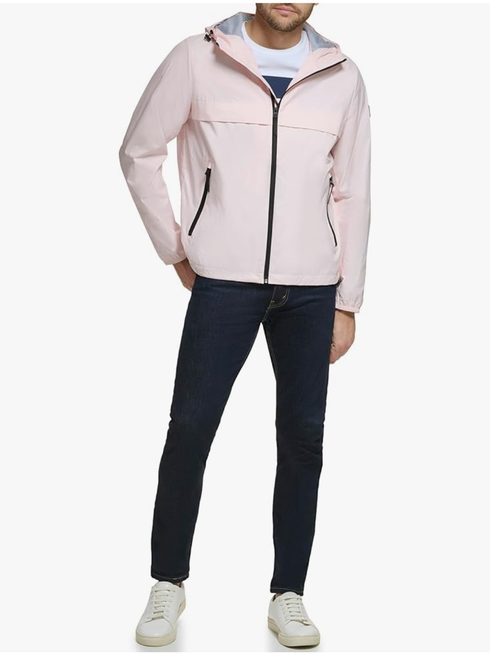Tommy Hilfiger Men’s Simple Hooded Rain Jacket – XXL – NWT